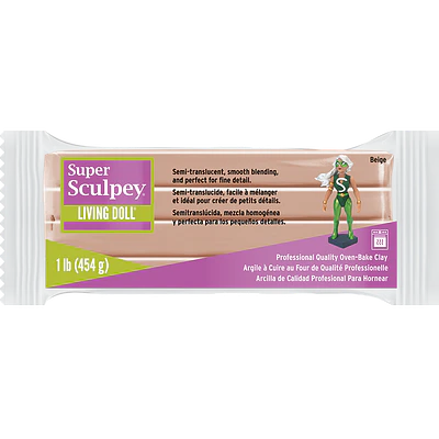 Super Sculpey - Living Doll - Beige - 454 Gr