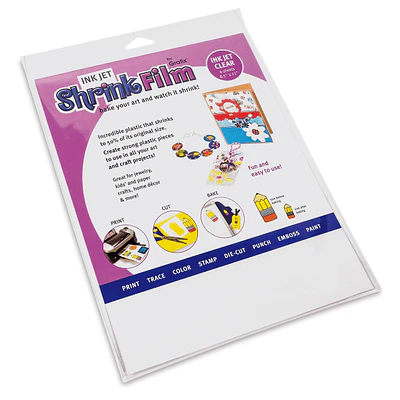 Grafix Shrink Film - 6 Hojas Transparentes (Imprimibles)