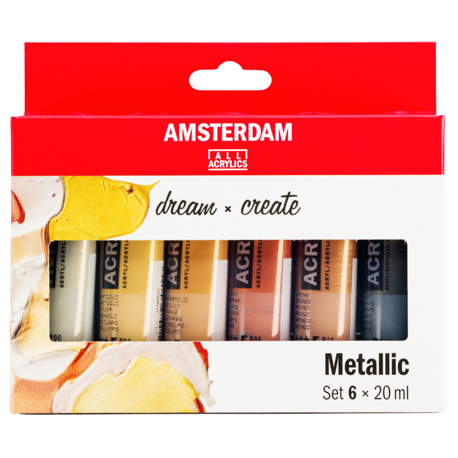 Acrílicos Amsterdam - Set 6 Colores Metalicos - 20ml  1