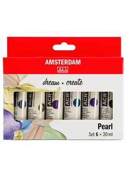 Acrílicos Amsterdam - Set 6 Colores Perleados - 20ml 