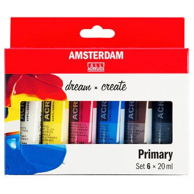 Amsterdam - Acrilicos 6 Colores Primarios - 20ml