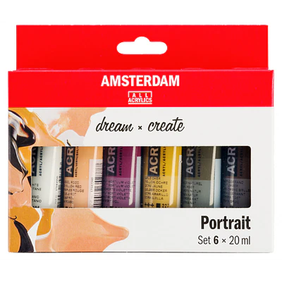 Amsterdam - Acrilicos 6 Colores Retratos - 20ml
