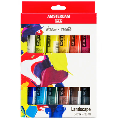 Amsterdam - Acrilicos 12 Colores Paisajes - 20ml