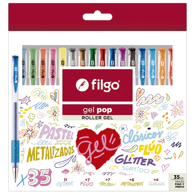 Lapices Gel - 35 Colores - Filgo