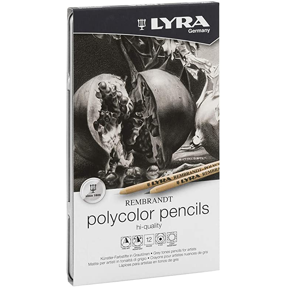Rembrandt Polycolor Lyra - 12 Lapices Grises