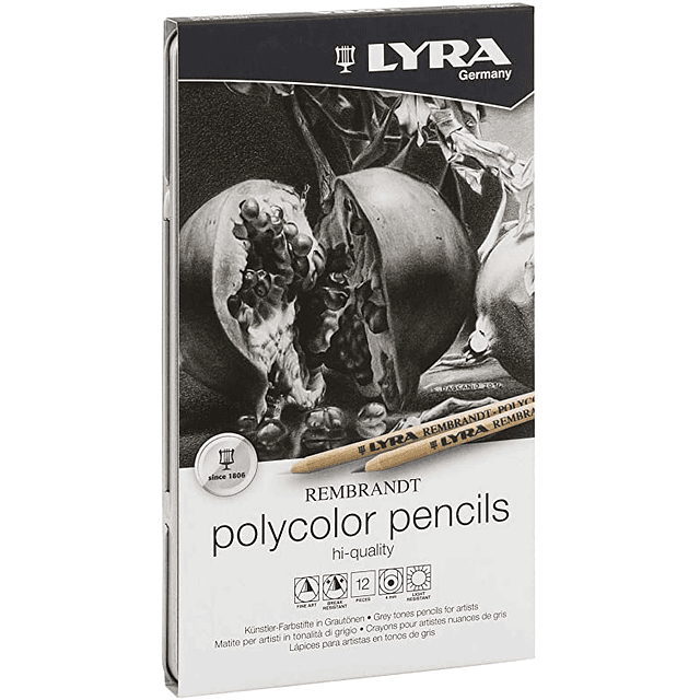 Rembrandt Polycolor Lyra - 12 Lapices Grises