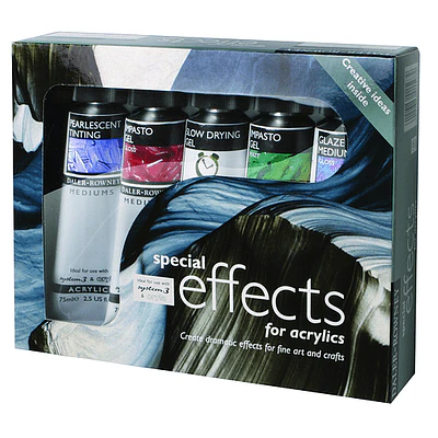 Daler and Rowney - Set Efectos Especiales Acrilicos - 5 Tubos de 75ml