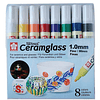 Set Marcadores Ceramglass para Ceramica y Vidrio - Punta 1.0 mm - 8 Colores