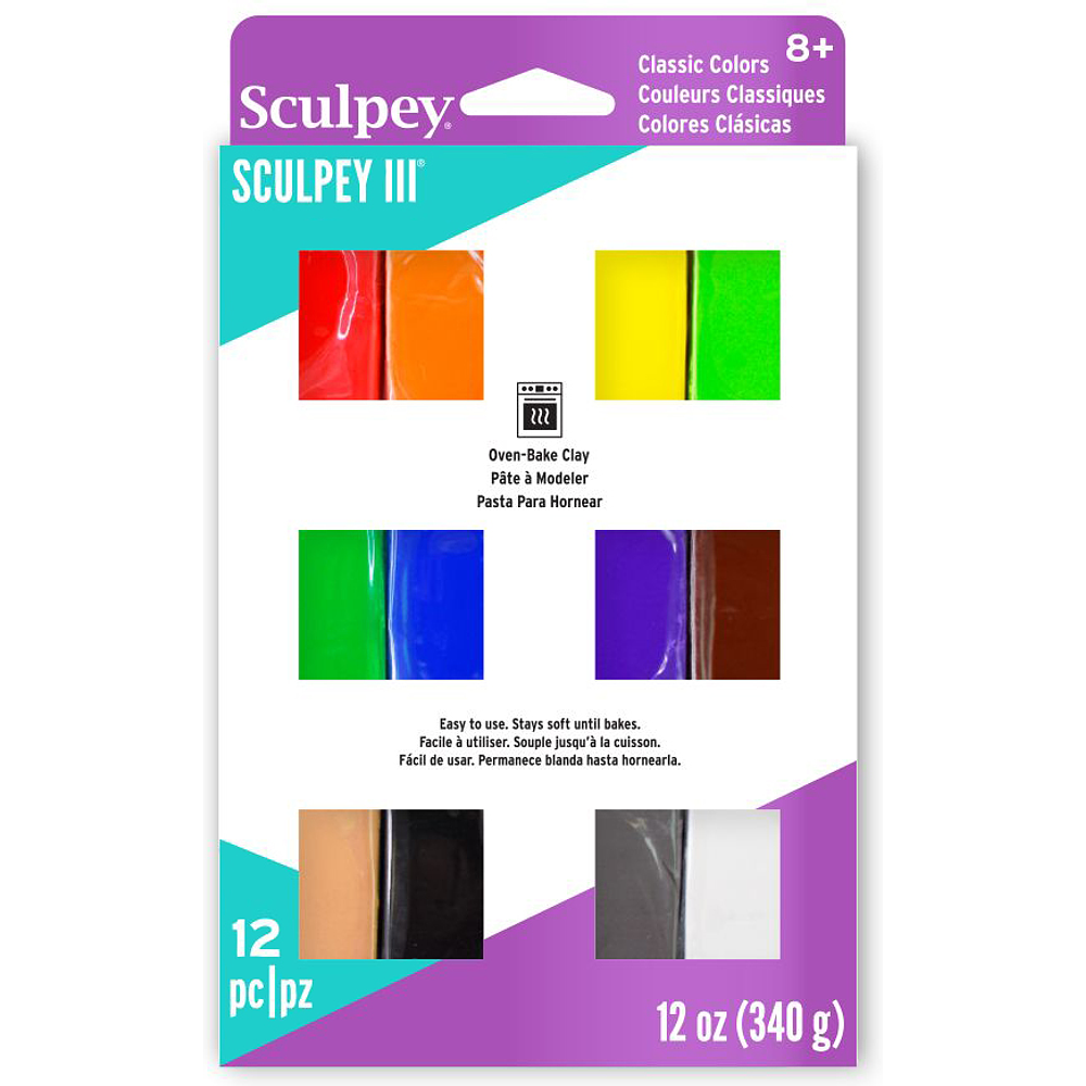 Sculpey III Multipack - 12 Colores Clasicos - (28 GR - 340 GR)