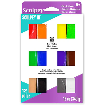 Sculpey III Multipack - 12 Colores Clasicos - (28 GR - 340 GR)