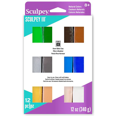 Sculpey III Multipack - 12 Colores Naturales - (28 GR - 340 GR)