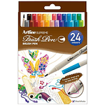 Artline - Set 24 BrushPen Supreme - Punta Pincel Fina