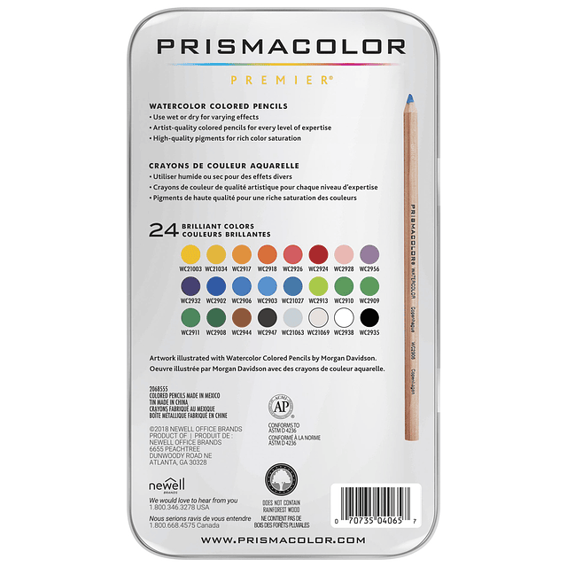 Prismacolor Premier - 24 Lápices de Colores Acuarelables.