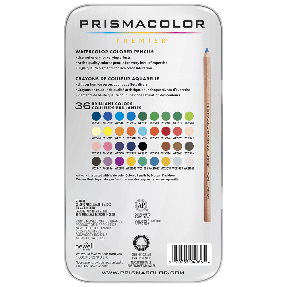 Prismacolor Premier - 36 Lápices de Colores Acuarelables.
