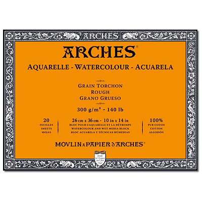 Arches - Block Acuarela - 26x36cm - 300gr - Grano Grueso - 20 Hjs