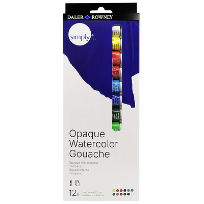Daler and Rowney - Set Gouache en Tubos - 12 colores - 12 ml