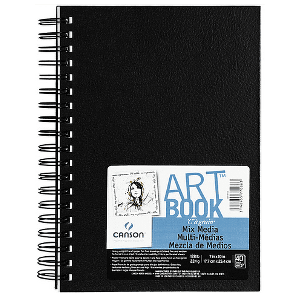 Canson Art Book -  Mix Media - 17,7 x 25,4 cm -  40 Hojas 224 grs.