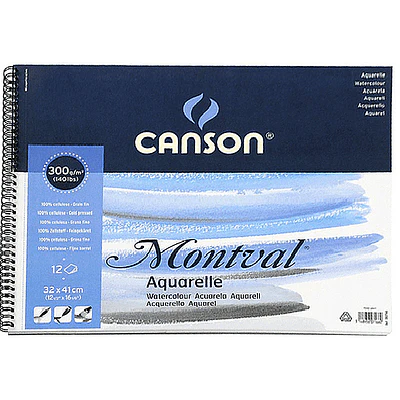 Canson - Croquera Acuarela Montval - 32X41  - 12 Hjs - 300 GR