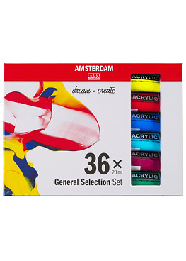 Acrílicos Amsterdam - Set 36 Colores - 20ml