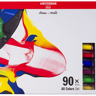 Acrílicos Amsterdam - Set 90 Colores - 20ml