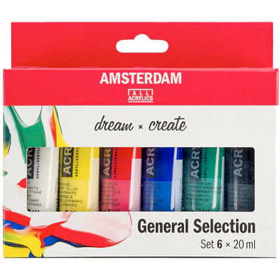 Amsterdam - Acrilicos 6 Colores - 20ml