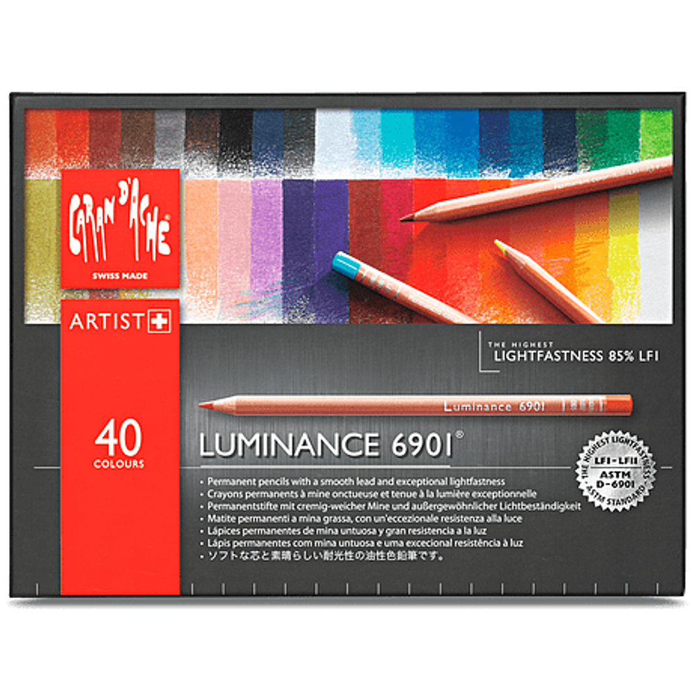 Lápices Luminance Caran D Ache - Set 40 Colores.