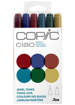 Set Copic Ciao - 6 Marcadores Jewel - Colores Joya