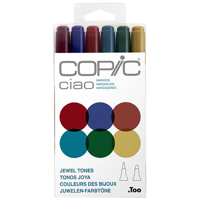 Copic Ciao - 6 Marcadores Jewel - Colores Joya