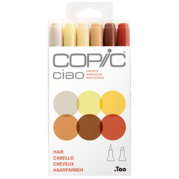 Set Copic Ciao - 6 Marcadores Hair - Colores Cabello