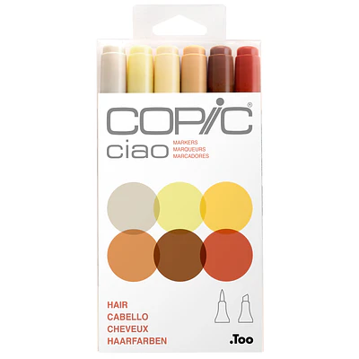 Copic Ciao - 6 Marcadores Hair - Colores Cabello