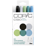 Set Copic Ciao - 6 Marcadores Sea - Colores Marinos