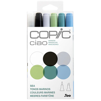 Copic Ciao - 6 Marcadores Sea - Colores Marinos