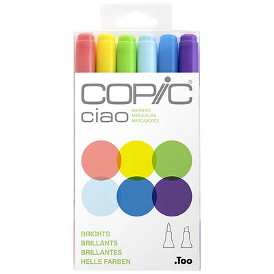 Copic Ciao -  6 Marcadores Brights - Colores Brillantes
