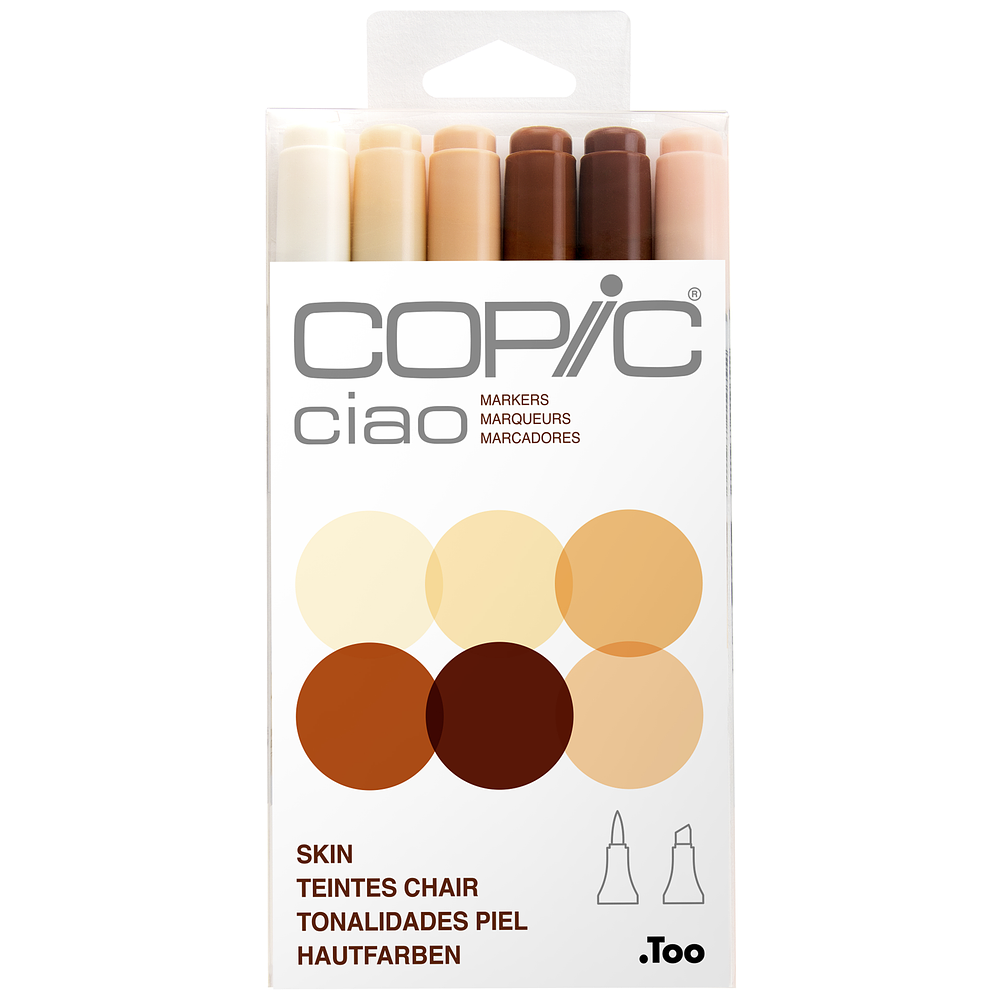 Set Copic Ciao - 6 Marcadores Skin - Colores Piel