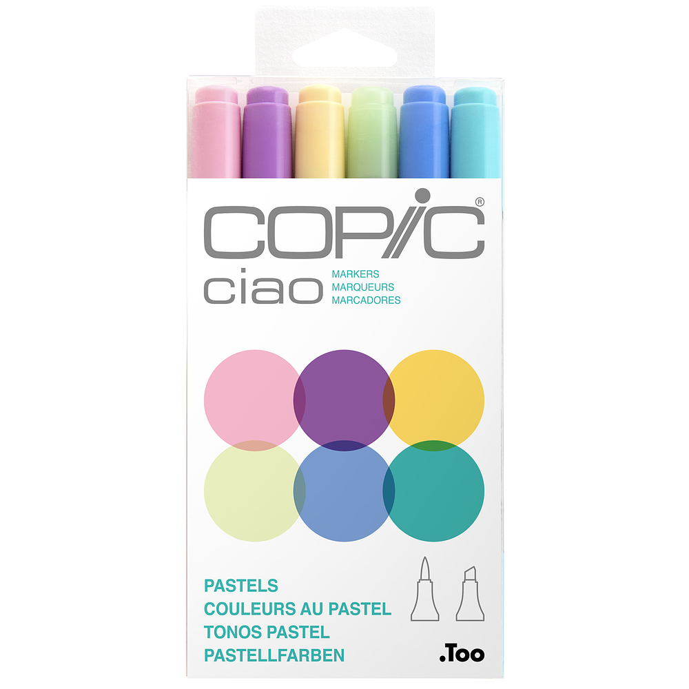 Set Copic Ciao -  6 Marcadores Pastels - Colores Pasteles