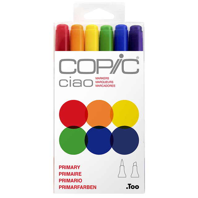 Set Copic Ciao - 6 Marcadores Primary - Colores Primarios