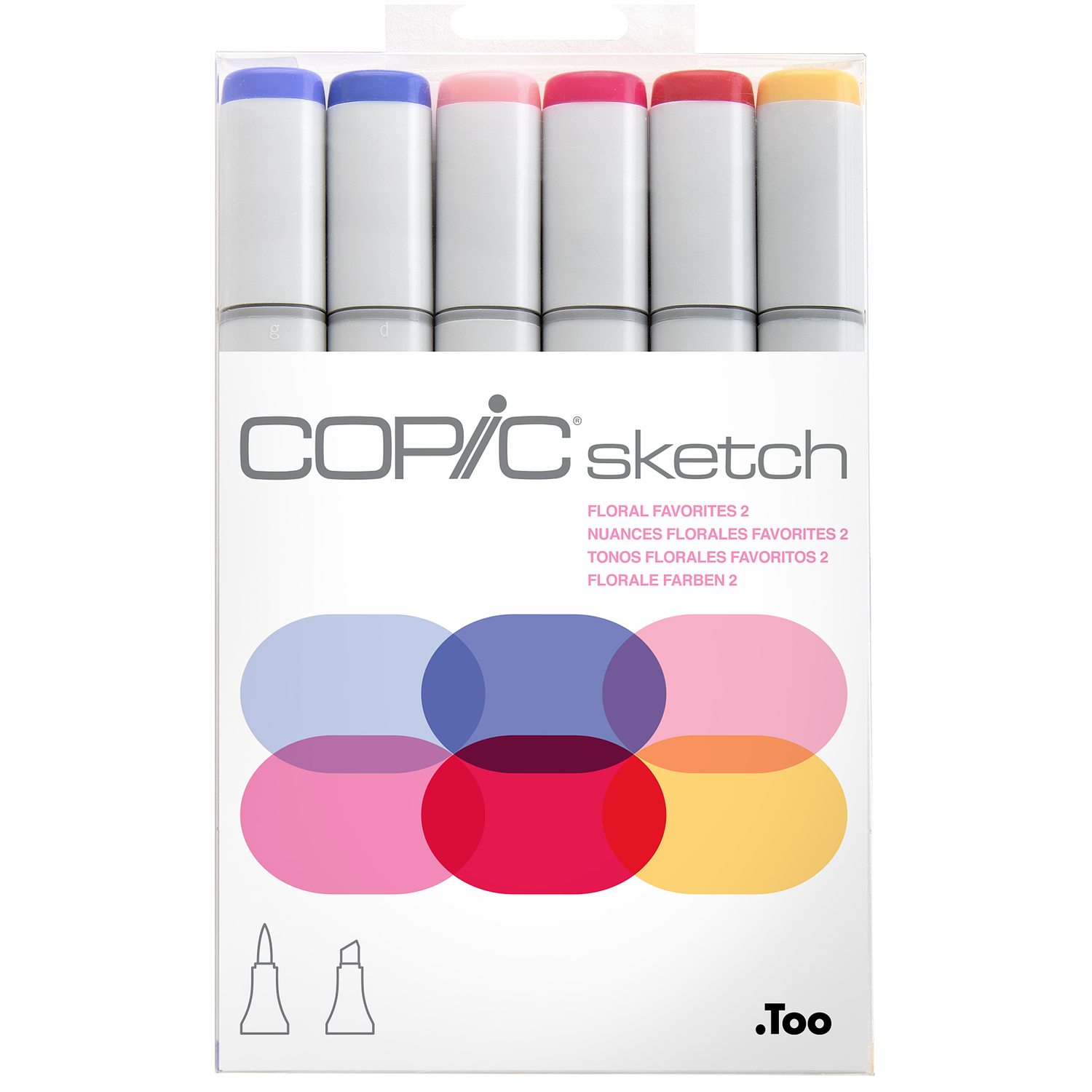 Set Copic Sketch - 6 Marcadores - Colores Florales Favoritos 2 1