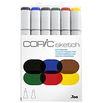 Set Copic Sketch - 6 Marcadores - Colores Primarios Vivos