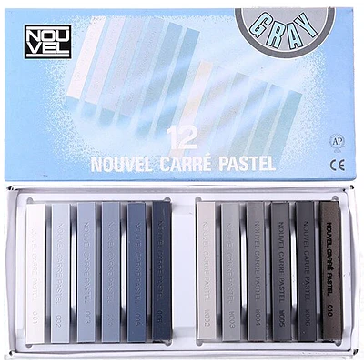 Pastel Seco Nouvel Carre - 12 Colores Grises