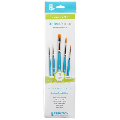Set De Pinceles Princeton - 5 Un - Artist Value 15