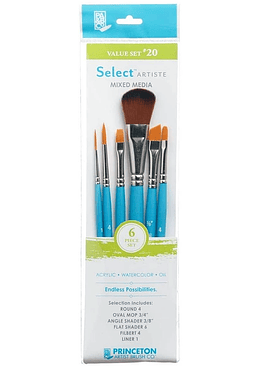 Set De Pinceles Princeton - 6 Un - Artist Value 20