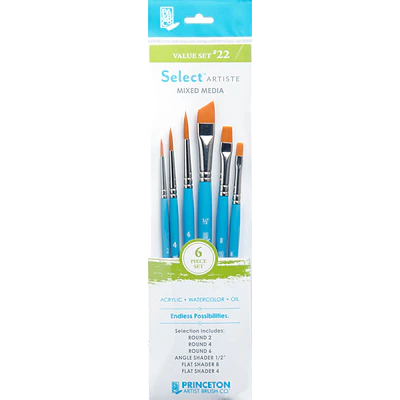 Set De Pinceles Princeton - 6 Un - Artist Value 22