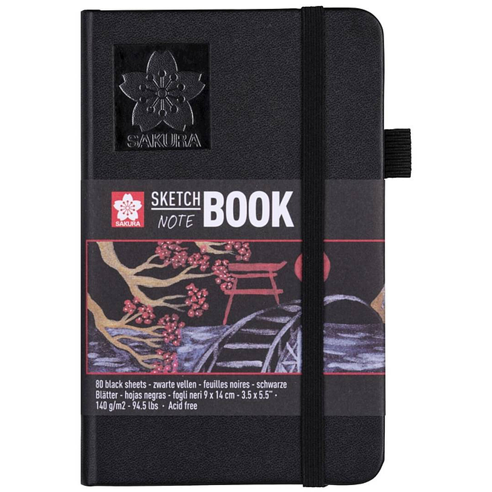 Sakura Sketch Book - Papel Negro 9x14 Cm hoja de 140G 80hj.