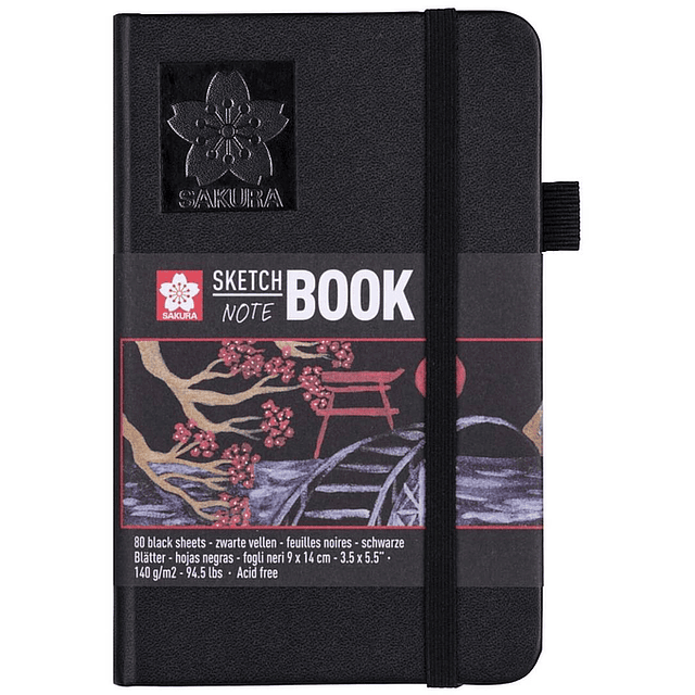 Sakura Sketch Book - Papel Negro 9x14 Cm hoja de 140G 80hj.