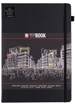 Sakura Sketch Book - Papel Negro 21X29,7 Cm hoja de 140G 80hj.