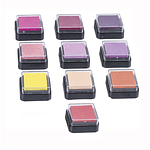 Heyda - Set 10 Mini Tampones de Tinta para Timbres - Tonos Amanecer