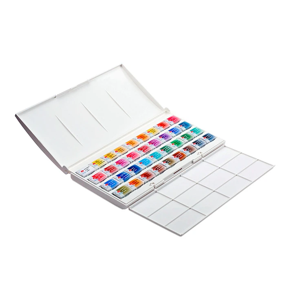White Nights - Set Acuarela en pastilla 36 Colores - IWS Edition - Caja Plastica