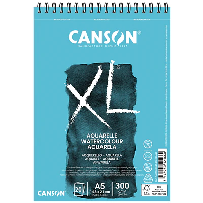 Canson - Croquera Acuarela - A5 (14,8 x 21 cm) -  20 Hojas - 300 Gr