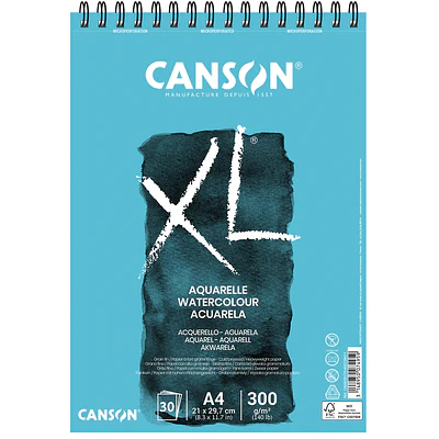 Canson - Croquera Acuarela - A4 (21 x 29,7 cm) - 30 Hojas - 300 Gr