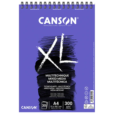 Canson - Croquera Mix Media - A4 (21 x 29,7 cm) - 30 Hojas - 300 Gr